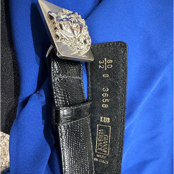 Versace black and silver Medusa belt. Size 32 $350.00 - Picture 5 of 6